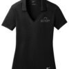 637165_black_flat_front_White_Logo Nike - Women's Dri-FIT Vertical Mesh Polo 637165