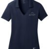 637165_marine_flat_front_White_Logo Nike - Women's Dri-FIT Vertical Mesh Polo 637165