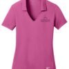 637165_pinkfire_flat_front_Black_Logo Nike - Women's Dri-FIT Vertical Mesh Polo 637165