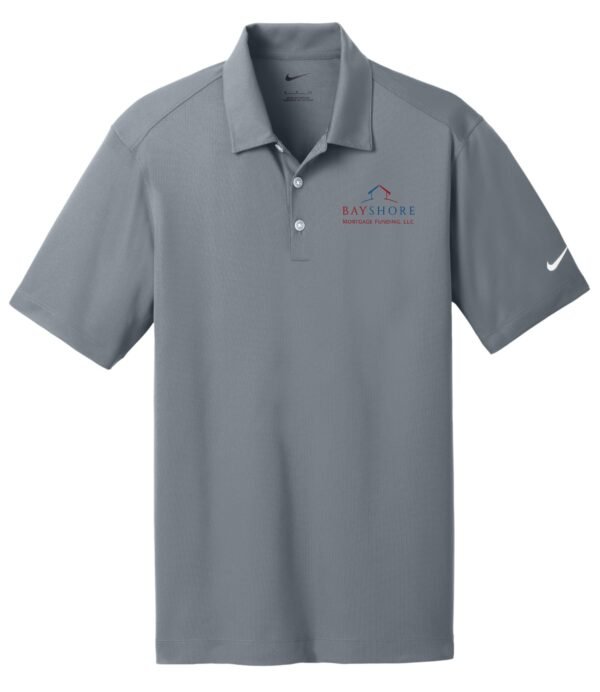 637167_coolgrey_flat_front_Color_Logo Nike - Men's Dri-FIT Vertical Mesh Polo 637167