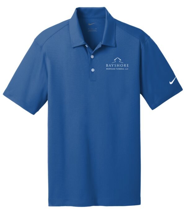 637167_gymblue_flat_front_White_Logo Nike - Men's Dri-FIT Vertical Mesh Polo 637167