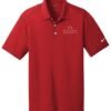 637167_universityred_flat_front_White_Logo Nike - Men's Dri-FIT Vertical Mesh Polo 637167
