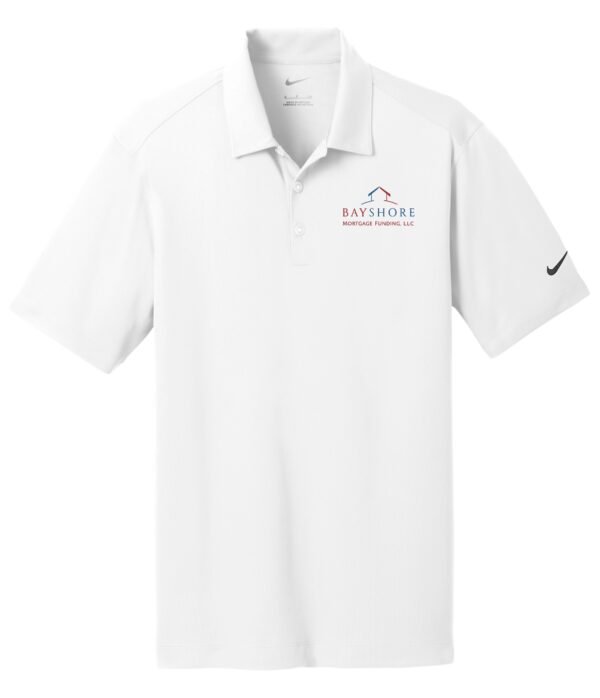 637167_white_flat_front_Color_Logo Nike - Men's Dri-FIT Vertical Mesh Polo 637167