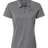 adidas_a583_black_melange_front_high_Black_Logo Adidas Women's Heathered Polo - A583