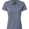 adidas_a583_collegiate_navy_melange_front_high_Color_Logo Adidas Women's Heathered Polo - A583