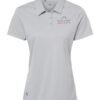 adidas_a583_grey_two_melange_front_high_Color_Logo Adidas Women's Heathered Polo - A583