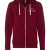 bella___canvas_3909_cardinal_triblend_front_high_White_Logo Bella + Canvas Unisex Triblend Fleece Full-Zip Hoodie - 3909