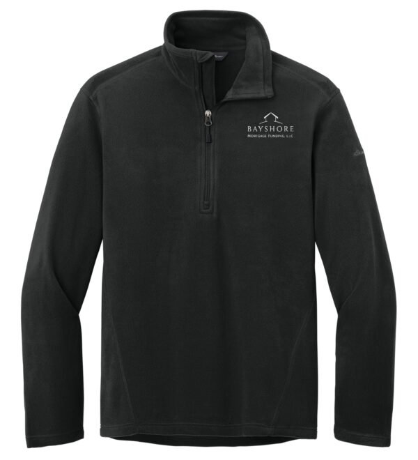 eb226_black_flat_front2 Eddie Bauer Men’s 1/2-Zip Microfleece Jackets - EB226