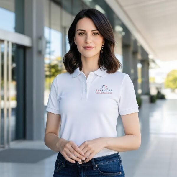 girl_on_street__port_authority_lk110_polo_5_x_5__gigapixel_standard_v2_4x_Color_Logo Port Authority Women's Dry Zone UV Micro-Mesh Polo - LK110