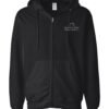 independent_trading_co__ss4500z_black_front_high_White_Logo Independent Trading Co. Unisex Midweight Full Zip Hooded Sweatshirt - SS4500Z