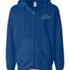 independent_trading_co__ss4500z_royal_front_high_White_Logo Independent Trading Co. Unisex Midweight Full Zip Hooded Sweatshirt - SS4500Z