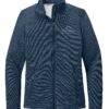 l231_navy_flat_front_white_logo Port Authority Ladies’ Digi Stripe Fleece Jacket - L231