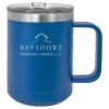 lcm104_blank_royal_blue_Silver_Logo 15 oz. Stainless Steel Coffee Tumblers