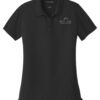 lk110_deep_black_flat_front_White_Logo2 Port Authority Women's Dry Zone UV Micro-Mesh Polo - LK110