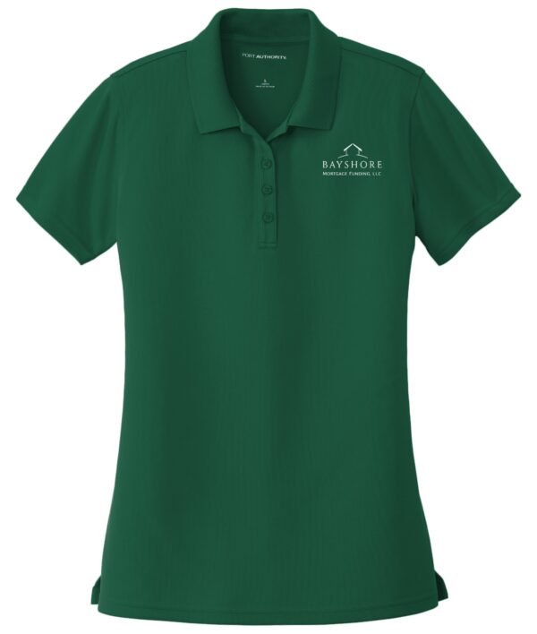lk110_deep_forest_green_flat_front_White_Logo2 Port Authority Women's Dry Zone UV Micro-Mesh Polo - LK110