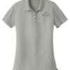 lk110_gusty_grey_flat_front_Black_Logo2 Port Authority Women's Dry Zone UV Micro-Mesh Polo - LK110