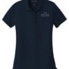 lk110_river_blue_navy_flat_front_White_Logo2 Port Authority Women's Dry Zone UV Micro-Mesh Polo - LK110