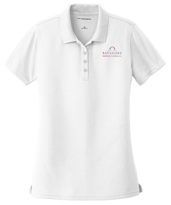 lk110_white_flat_front_Color_Logo2 Port Authority Women's Dry Zone UV Micro-Mesh Polo - LK110
