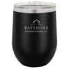 ltm852_blank_black_Silver_Logo 12 oz. Stainless Steel Stemless Wine Tumblers