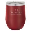 ltm863_blank_maroon_Silver_Logo 12 oz. Stainless Steel Stemless Wine Tumblers