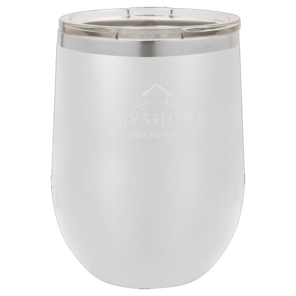 ltm864_blank_white_Silver_Logo 12 oz. Stainless Steel Stemless Wine Tumblers
