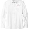 mm2001_white_flat_front_color_logo Mercer+Mettle Women's Long Sleeve Stretch Woven Shirt - MM2001