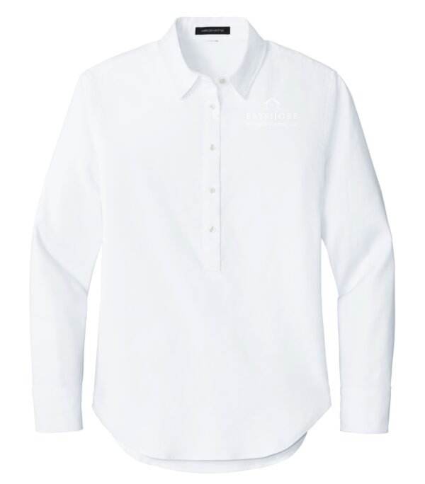 mm2003_white_flat_front_white_logo Adidas Women's Heathered Polo - A583