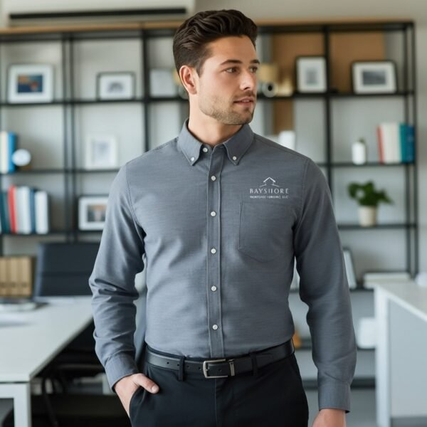 s658_black_model_front__5_x_5__white Port Authority Men's SuperPro Oxford Shirt - S658