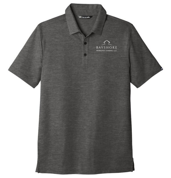 tm1mu412_blackheather_flat_front_White TravisMathew Men's Oceanside Heather Polo - TM1MU412