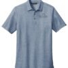 tm1mu412_blue_nights_heather_flat_front_Black TravisMathew Men's Oceanside Heather Polo - TM1MU412