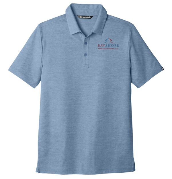 tm1mu412_classicblueheather_flat_front_Color TravisMathew Men's Oceanside Heather Polo - TM1MU412