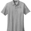 tm1mu412_quiet_shade_grey_heather_flat_front_Black TravisMathew Men's Oceanside Heather Polo - TM1MU412