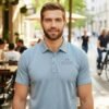 whisk_5baf63e692944e9972f427d28e9fa535dr_Black TravisMathew Men's Oceanside Heather Polo - TM1MU412