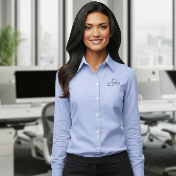 Port Authority Women's SuperPro Short Sleeve Oxford Shirt - L659