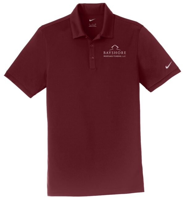 799802_team_red_flat_front_white_logo Nike 799802 Dri-FIT Men's Players Modern Fit Polo