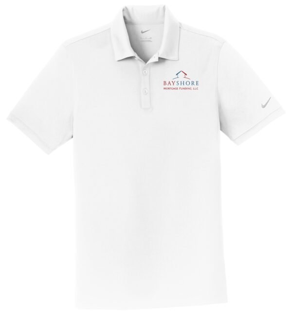 799802_white_flat_front_color_logo Nike 799802 Dri-FIT Men's Players Modern Fit Polo