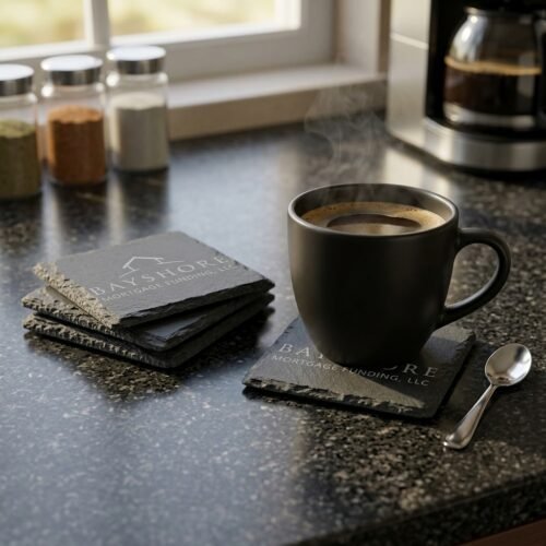 4" x 4" Slate Square 4-Coaster Set