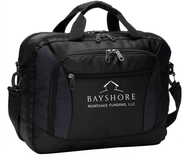 bg307_black_front_White_Logo Port Authority Commuter Brief - BG307